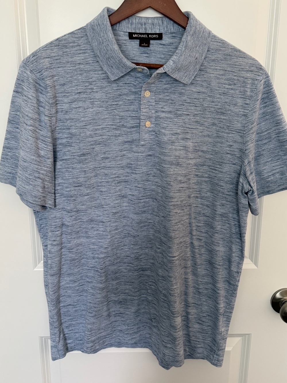 Michael Kors | Men's Heathered Light Blue Polo Shirt